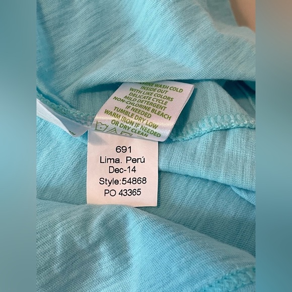 Lilly Pulitzer 100% Pima Cotton Ruffle V-Neck Halter Tank Top Women’s Small - Picture 10 of 12